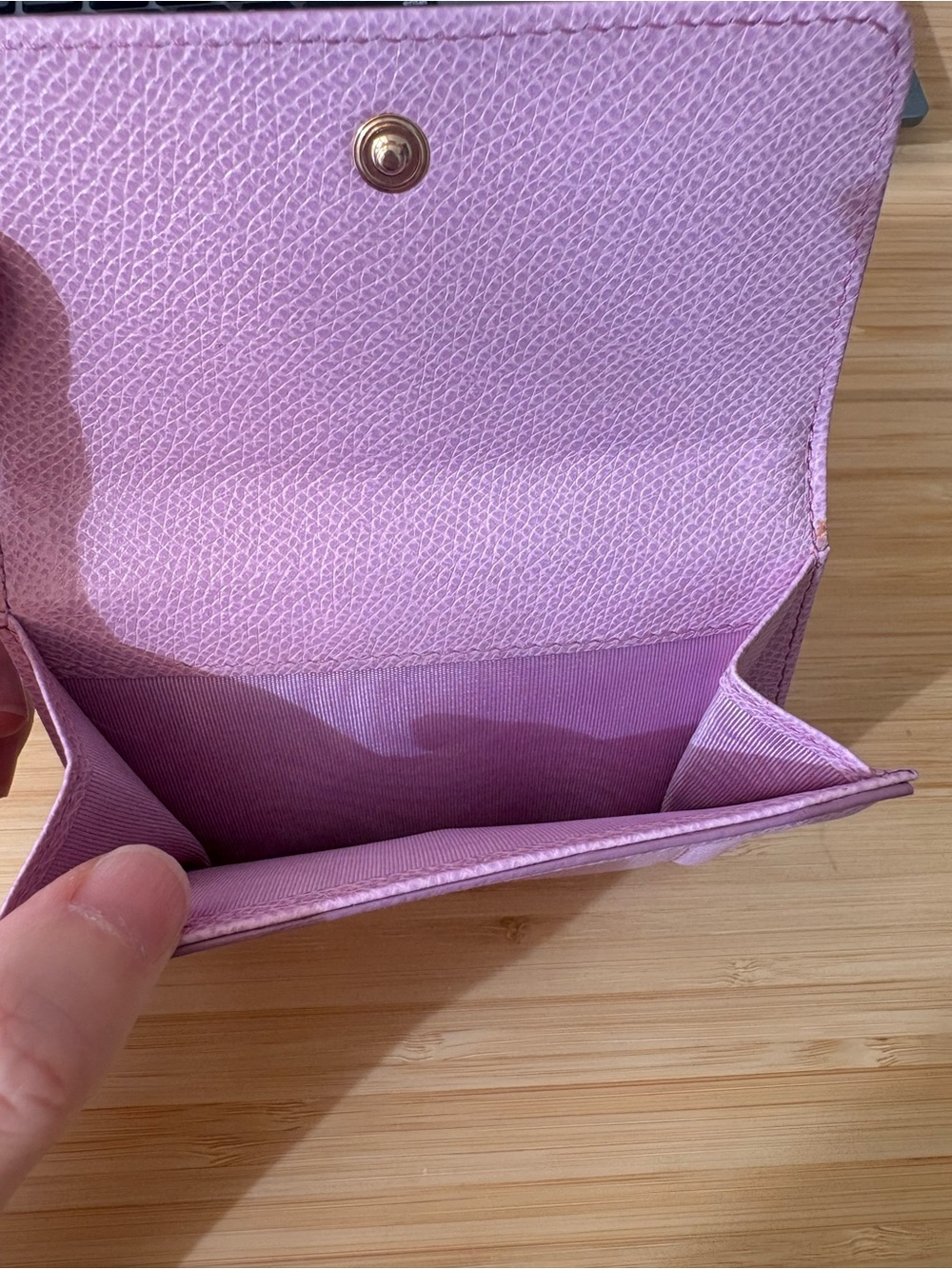 Salvatore Ferragamo Lavender Leather Vara Bow French Wallet - Picture 3 of 7